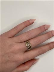 Lady's Diamond Fashion Ring 10 Diamonds .10 Carat T.W. 10K Yellow Gold 3.5g